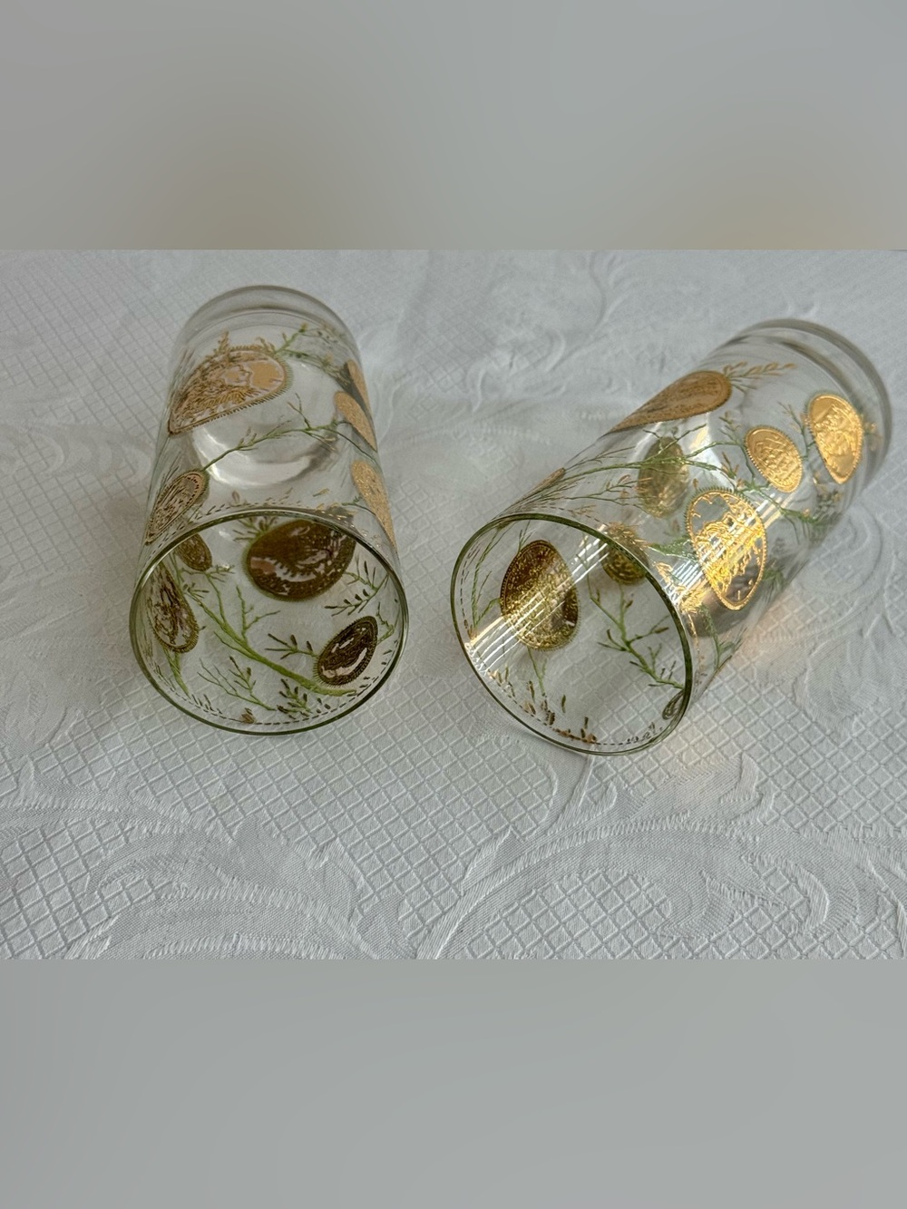 Vintage Culver Midas 22K Gold Coin Highball Glasses (Set of 2) Barware - Picture 15 of 15